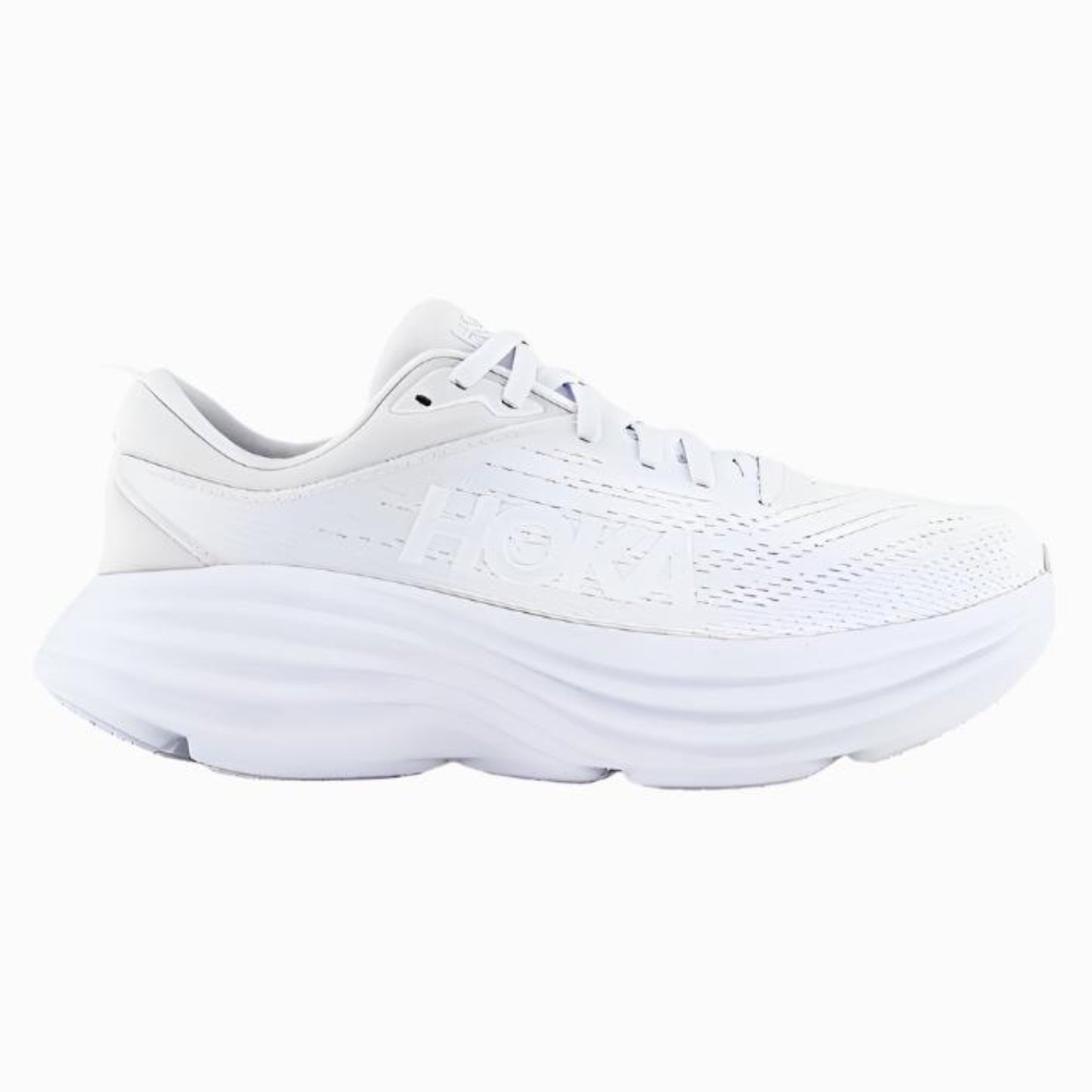 Hoka Bondi 8 Men's Running Shoes, White - Ndoros