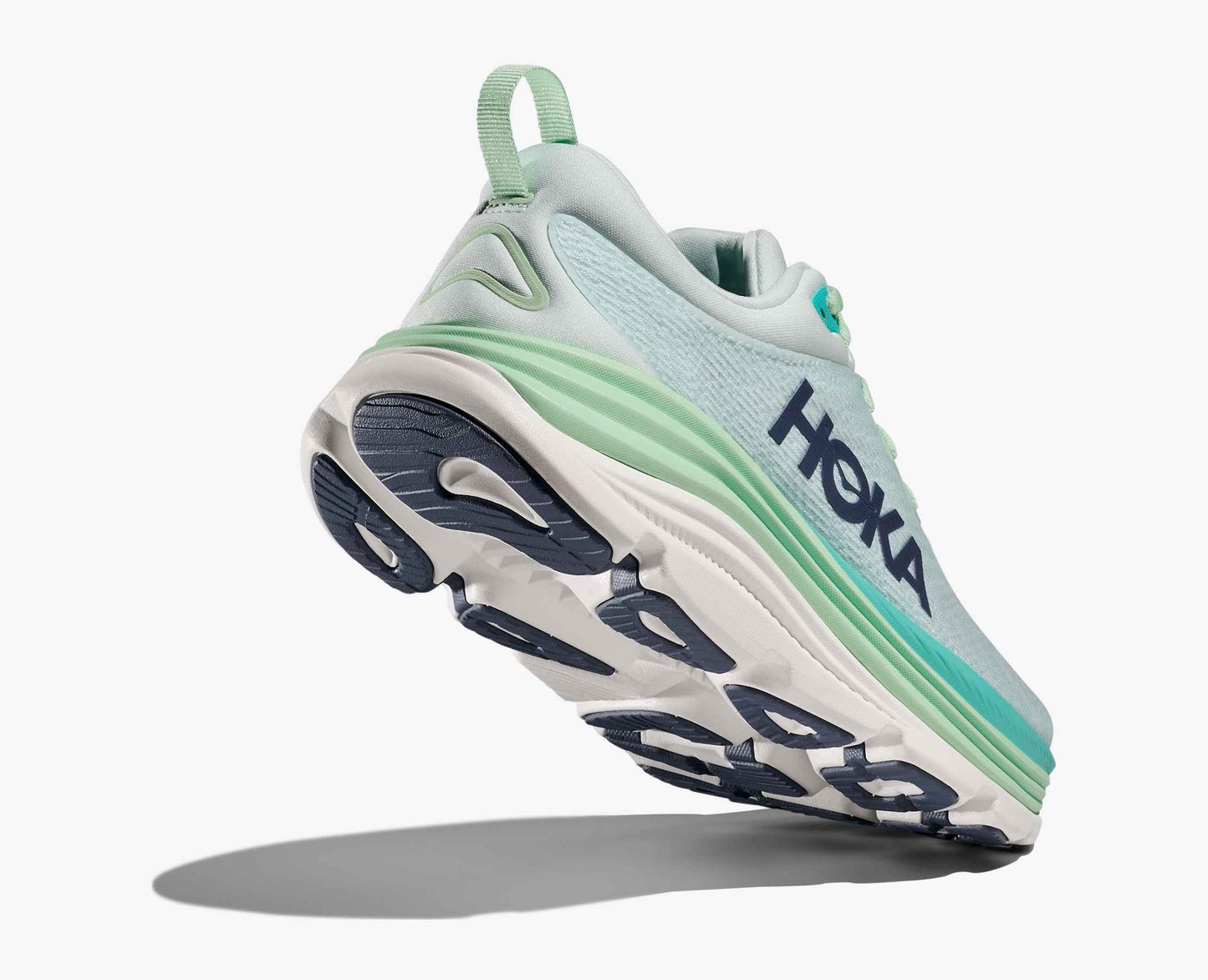 Hoka Gaviota 5 Women Cushioned Runing Shoes, Snow Melt/Cielo Blue