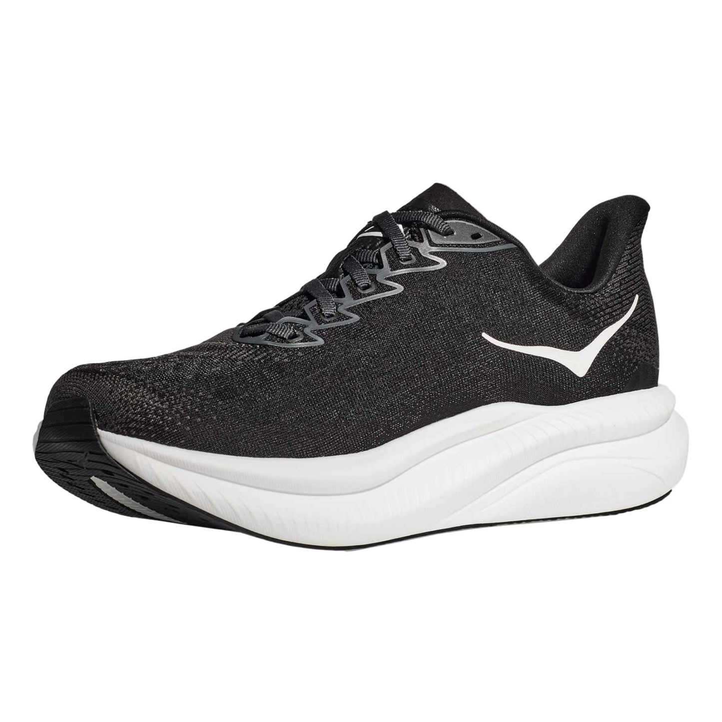 Hoka Mach 6 Men Cushioned Runing Shoes, Black/White
