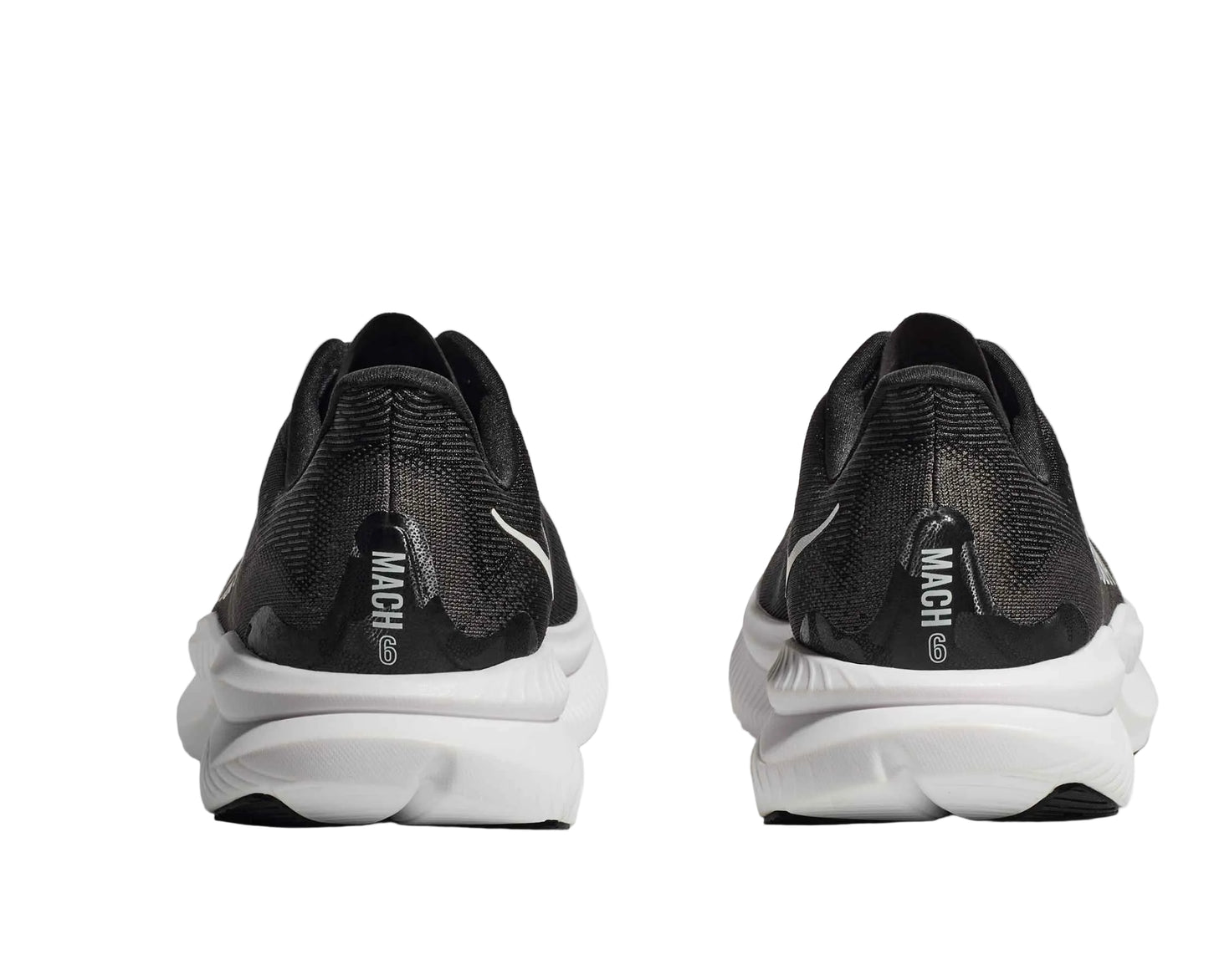Hoka Mach 6 Men Cushioned Runing Shoes, Black/White - Ndoros
