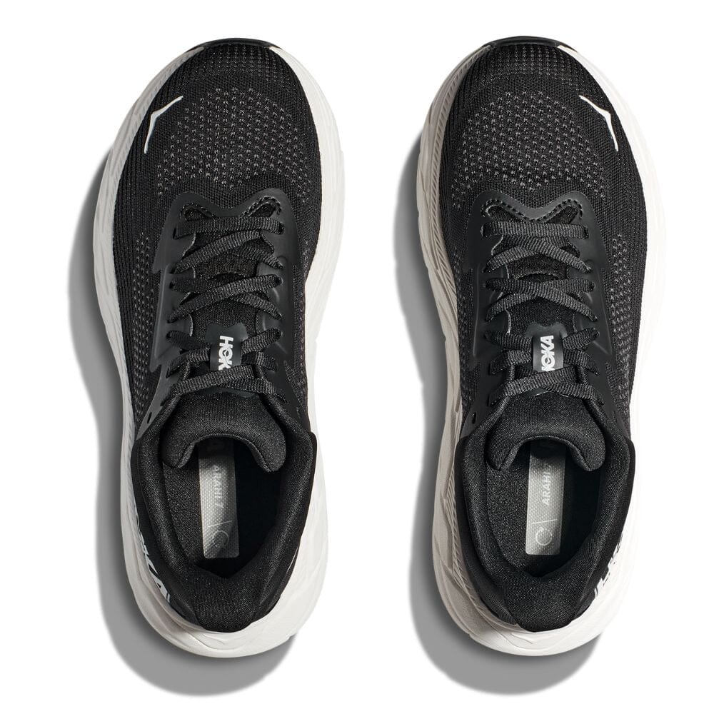 Hoka Arahi 7 Men Cushioned Runing Shoes, Black/White