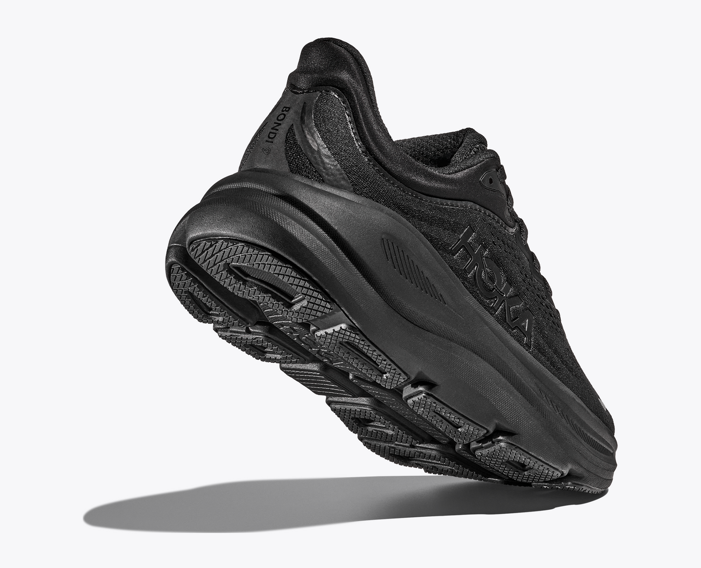 Hoka Bondi 9 cushioned Runing Shoe For Men Black/Black