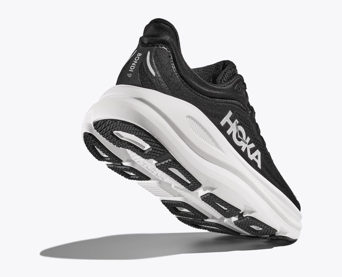 Hoka Bondi 9 cushioned Runing Shoe For Men Black/white