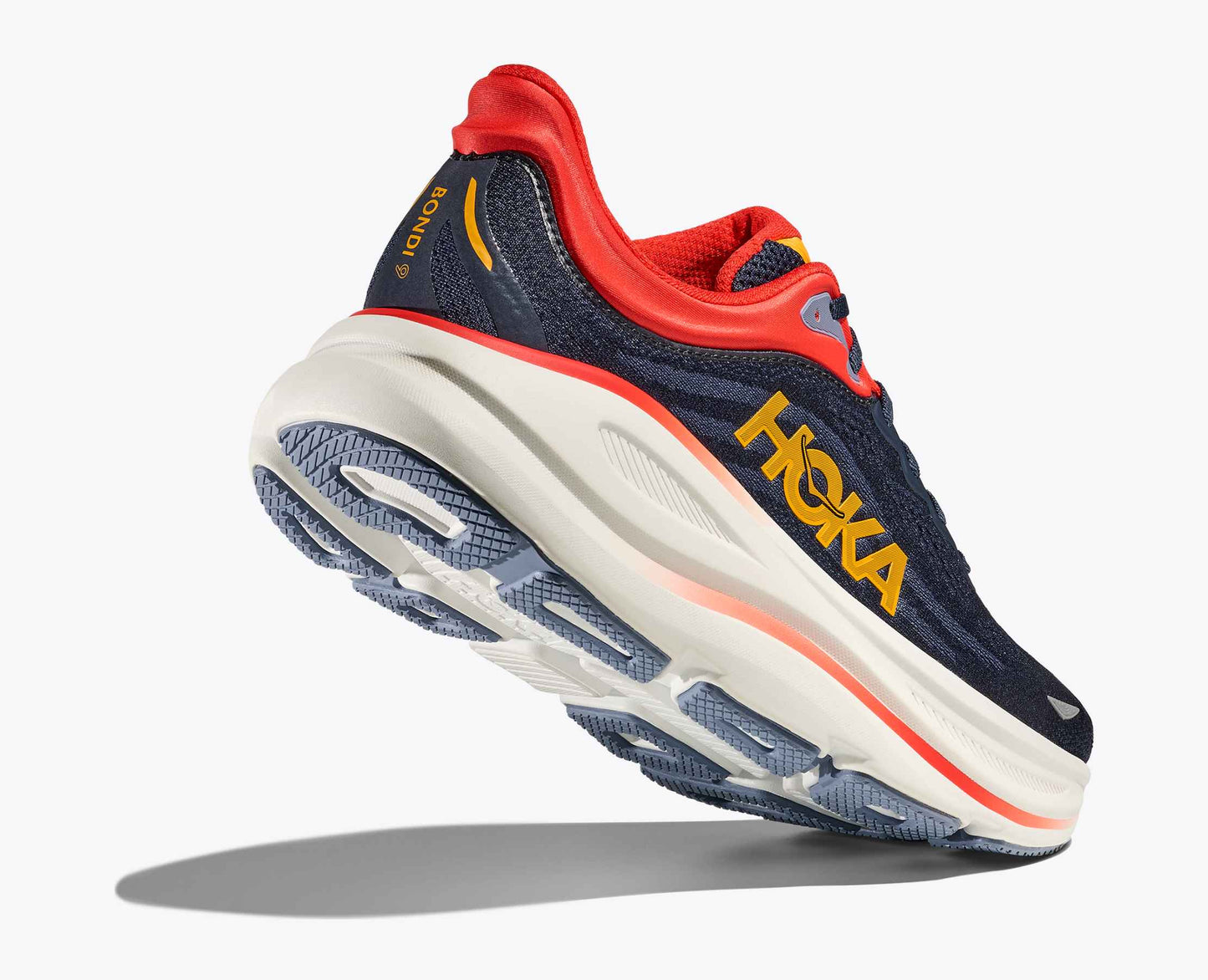 Hoka Bondi 9 Men Cushioned Runing Shoes, Varsity Navy/Nautical Blue