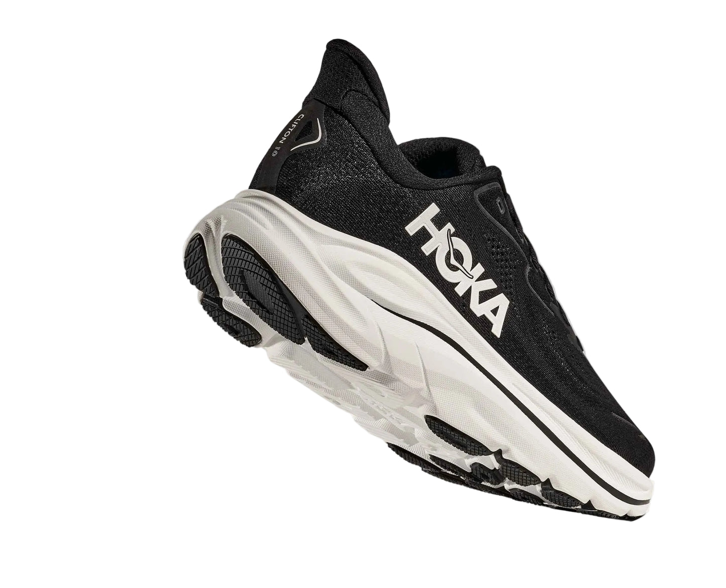 Hoka Clifton 10 cushioned Runing Shoe For Men Black/White - Ndoros
