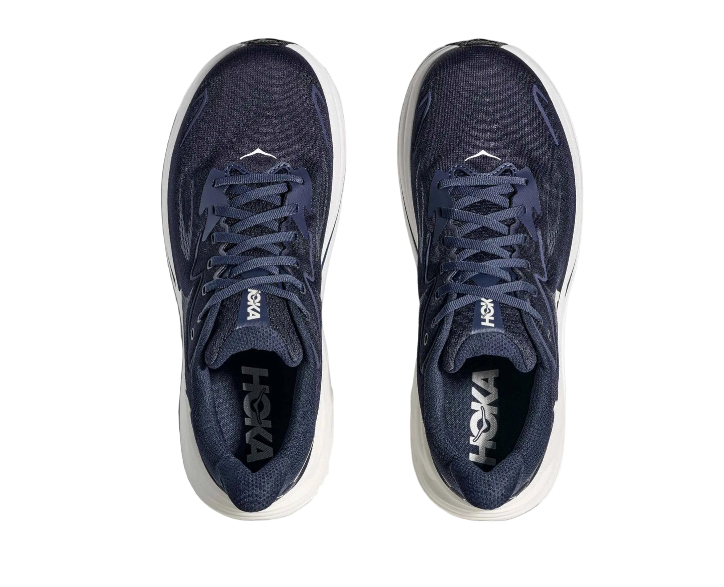 Hoka Clifton 10 Men Cushioned Runing Shoes, NAVY/WHITE - Ndoros