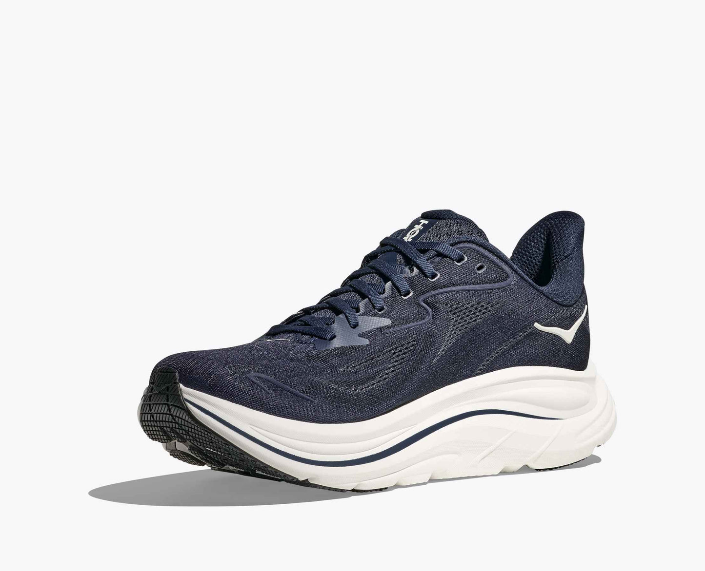 Hoka Clifton 10 Men Cushioned Runing Shoes, NAVY/WHITE