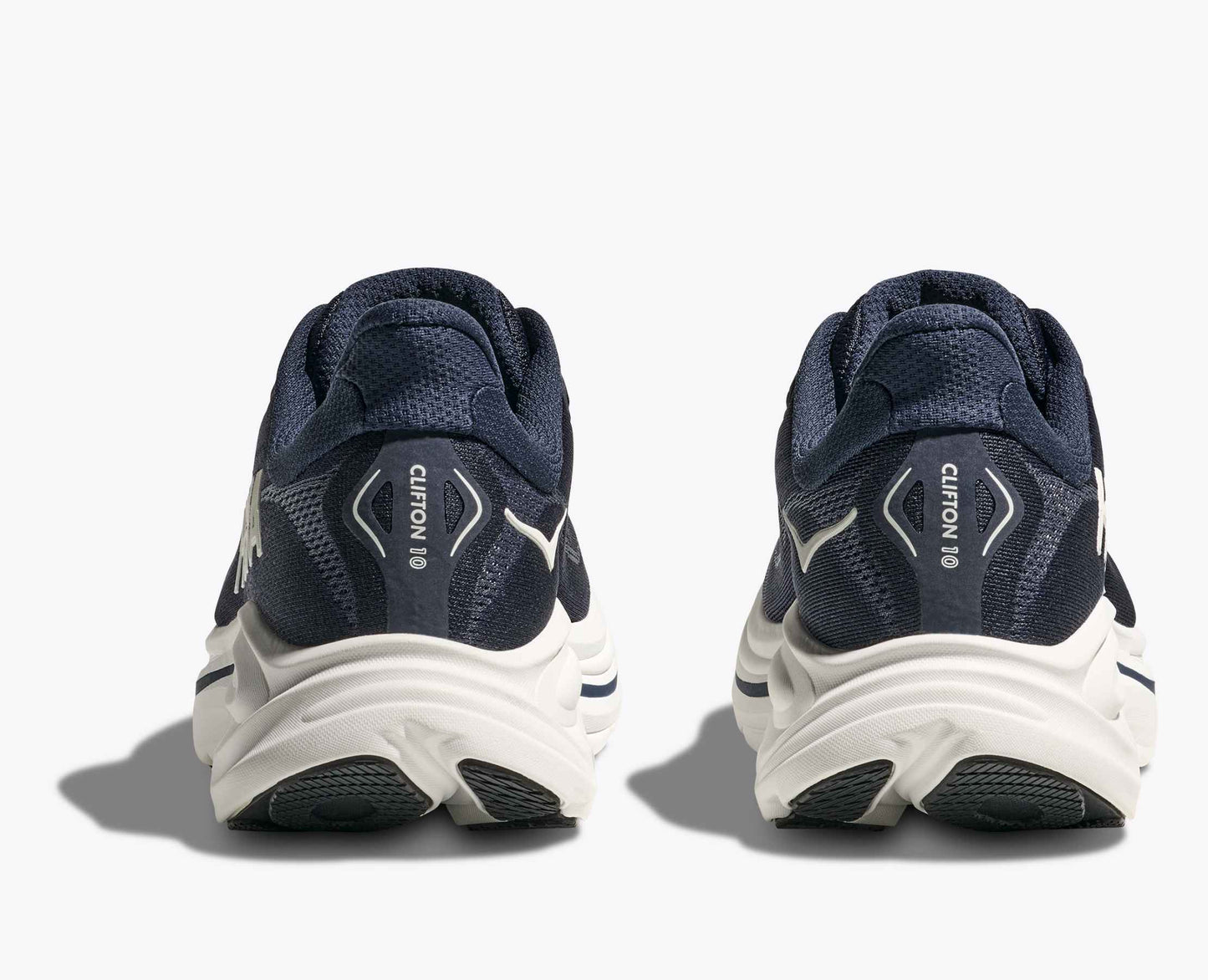 Hoka Clifton 10 Men Cushioned Runing Shoes, NAVY/WHITE