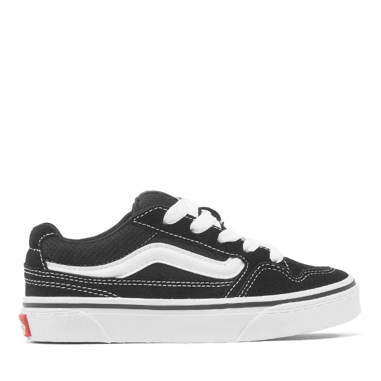 Vans Men's Caldrone Low-Top Sneaker, Black/White - Ndoros