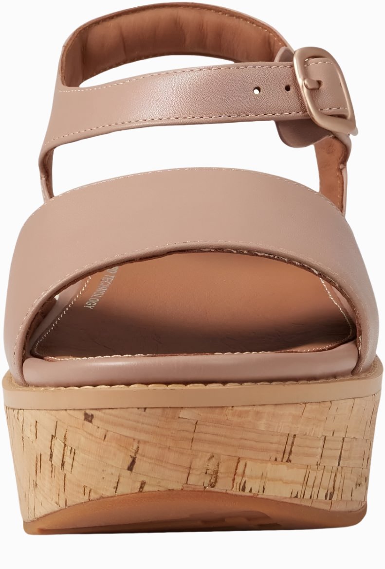 FitFlop Eloise Cork Leather Women's Sandals | Beige - Ndoros