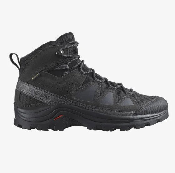 Salomon Men's Quest Rove Gore-Tex, Waterproof Backpacking & Hiking Suede Leather Boots - Black/Phantom/Magnet