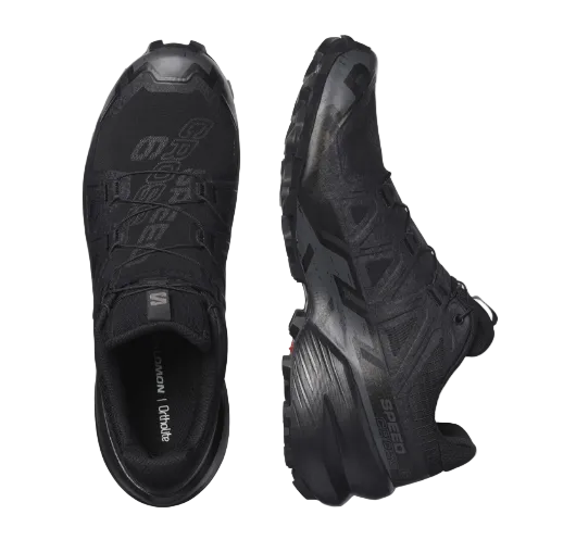 Salomon Women's Speedcross 6 Sneaker, Black/Black/Phantom - Ndoros