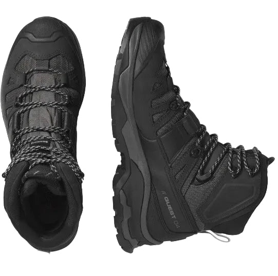 Salomon Men's QUEST 4 GORE-TEX Hiking Boots For Men, Magnet/Black/Quarry - Ndoros