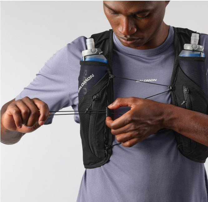 Salomon Unisex Advance Skin 12 | 12 Liter Hydration Trail Running Vest Black