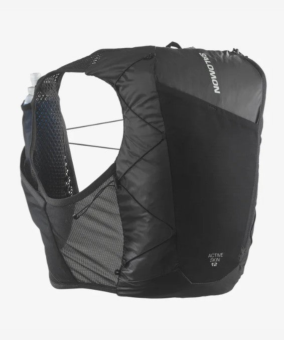 Salomon Unisex Advance Skin 12 | 12 Liter Hydration Trail Running Vest Black
