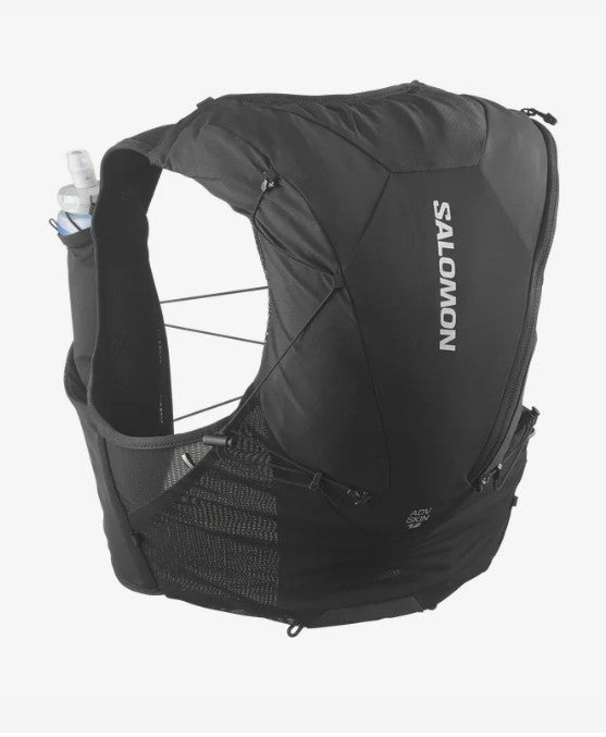 Salomon Unisex Advance Skin 12 | 12 Liter Hydration Trail Running Vest Black