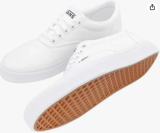 Vans Doheny Men's Triple White Low-Top Canvas Skate Sneakers