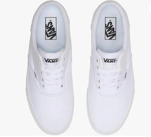 Vans Doheny Men's Triple White Low-Top Canvas Skate Sneakers