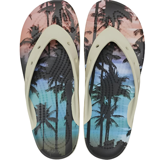 Crocs Women's Classic Platform Flip Flops – Bone/Multi Color Sandals