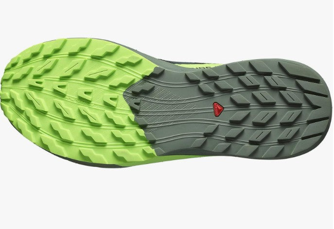 Salomon Sense Ride 5 Unisex Trail Running Shoes Black/Laurel Wreath/Green Gecko