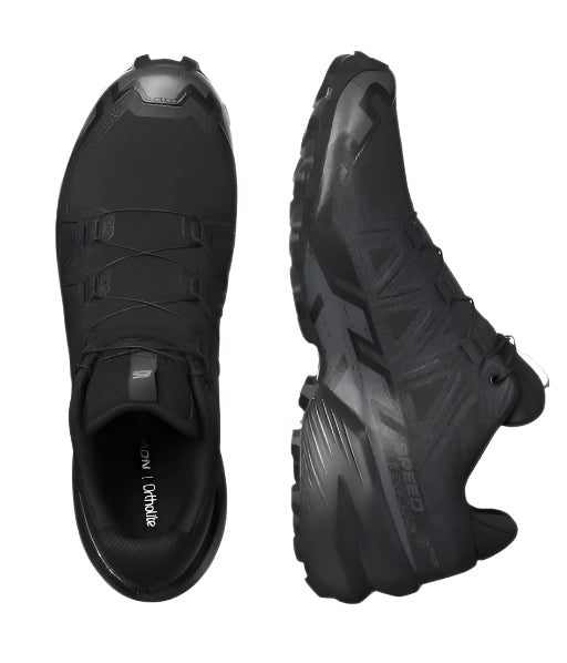 Size 13 damaged BOX) Salomon Speedcross 6 Wide Men's Trail Running Shoes – Black/Black/Phantom (417428) | Lightweight, Aggressive Grip, All-Terrain Comfort(417428)( Size 13 damaged BOX)