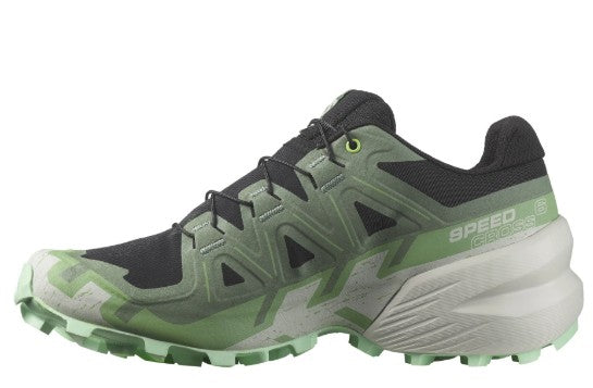 Salomon Speedcross 6 Women’s Running Shoes, Black/Laurel Wreath/Green Ash