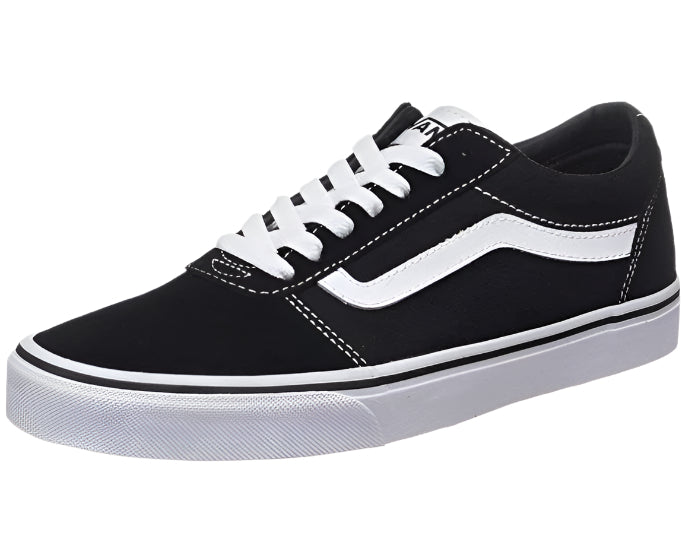 Vans Ward Suede Canvas Black/ White size 8 Men's