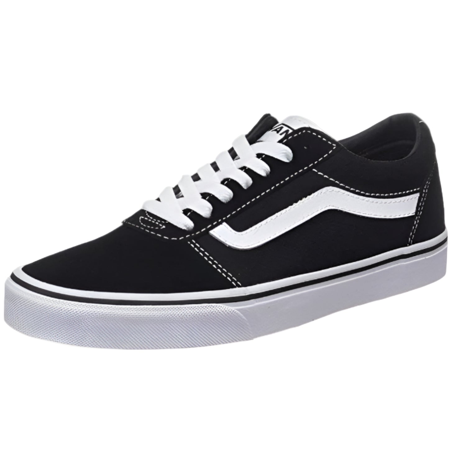 Vans Ward Suede Canvas Black/ White size 8 Men's