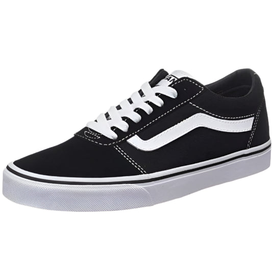 Vans Ward Suede Canvas Black/ White size 8 Men's