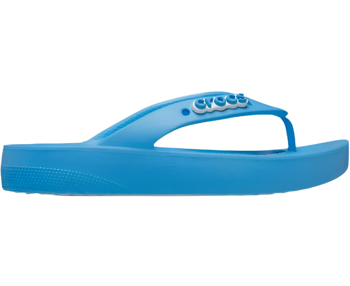Crocs Women's Classic Platform Flip Flops – Lightweight Cushioned, Oxygen - Ndoros