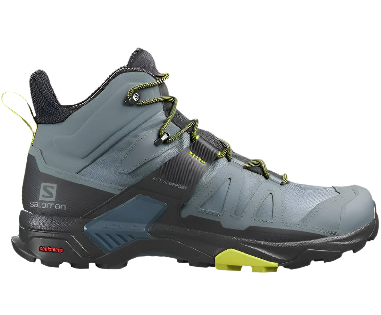 Salomon Men's X Ultra 4 Mid GTX Waterproof Hiking Boots – Trooper/Black/Evening Primrose