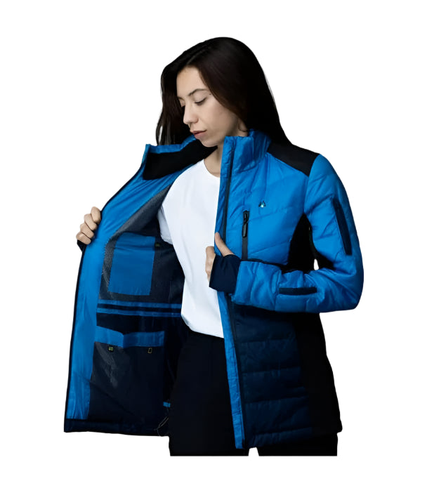 Apricoat EcoDown Adventure Women's Winter Coat - Stylish, Ultra Light Down Jacket, Packable, Blue - Ndoros