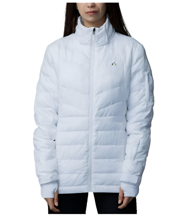 Apricoat Women's EcoDown Adventure Winter Jacket – Ultra-Light Hooded Puffer Coat, Packable, ,White - Ndoros
