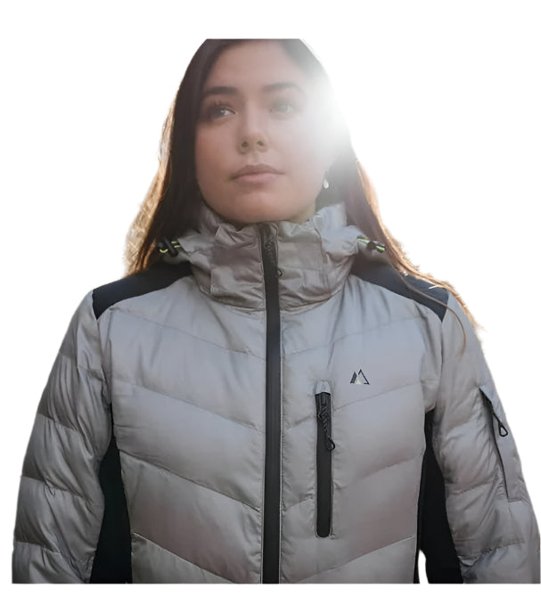 Apricoat Women's EcoDown Adventure Winter Jacket – Ultra-Light Hooded Puffer Coat, Packable, ,White - Ndoros