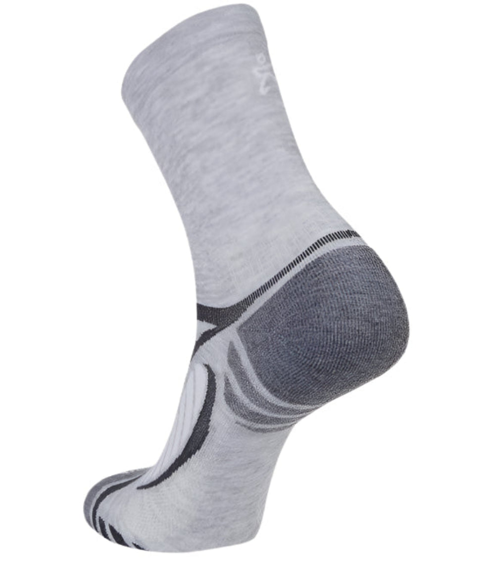 Balega Ultralight Crew Lightweight Performance Athletic Running Socks Unisex, Grey/White