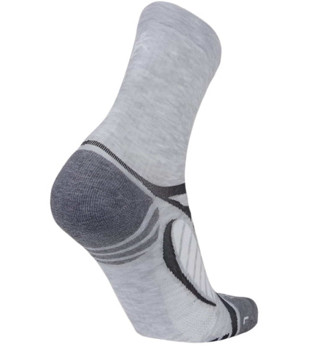 Balega Ultralight Crew Lightweight Performance Athletic Running Socks Unisex, Grey/White