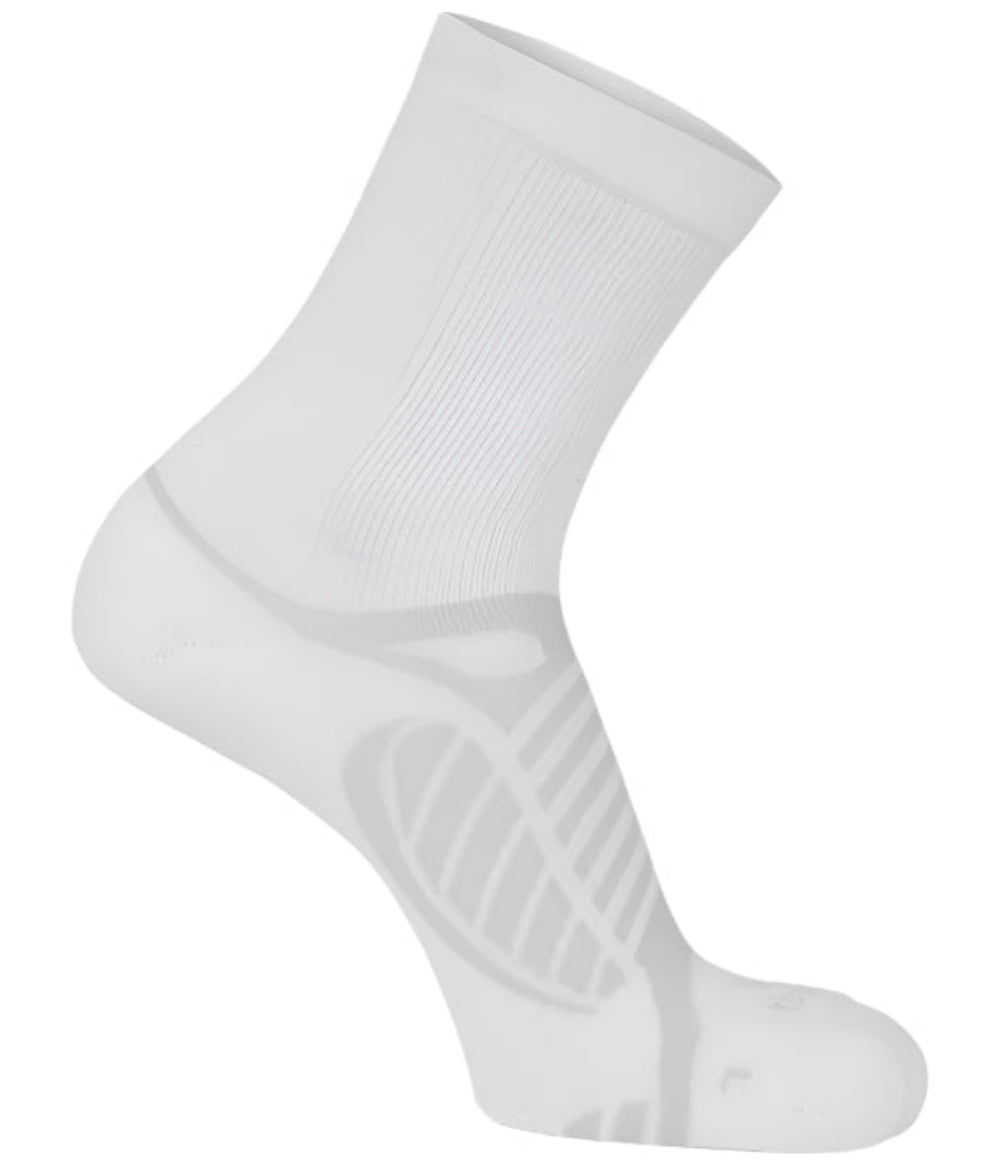 Balega Ultralight Crew Lightweight Performance Athletic Running Socks Unisex, White/Space Grey