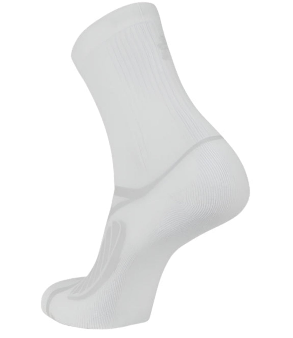 Balega Ultralight Crew Lightweight Performance Athletic Running Socks Unisex, White/Space Grey