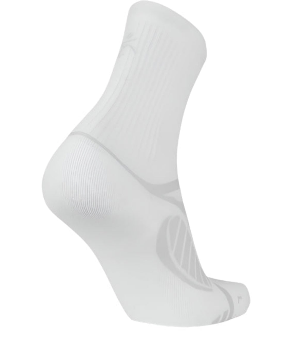 Balega Ultralight Crew Lightweight Performance Athletic Running Socks Unisex, White/Space Grey