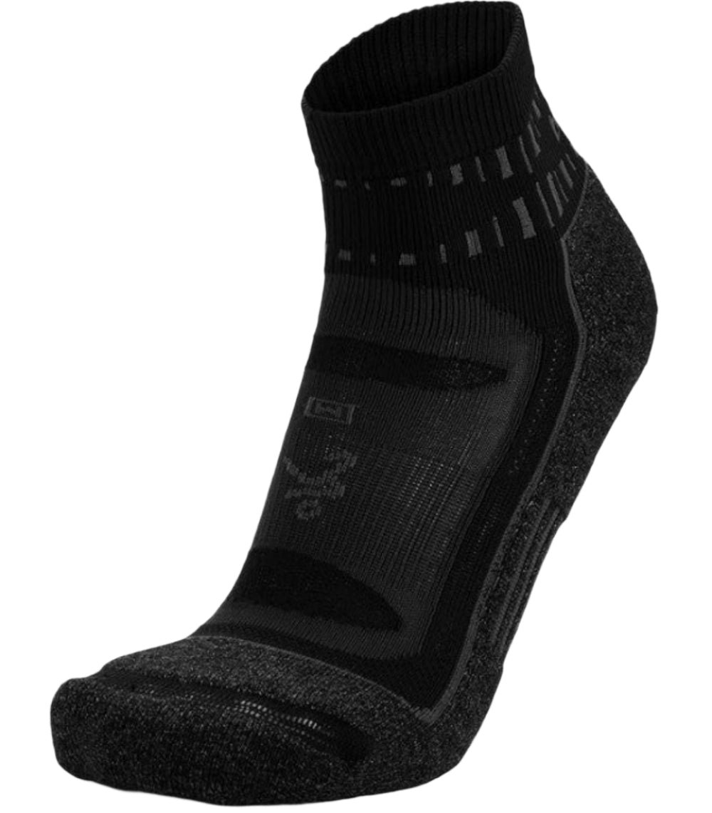 Balega Blister Resist Quarter Performance Quarter Athletic Running Socks Unisex, Black - Ndoros