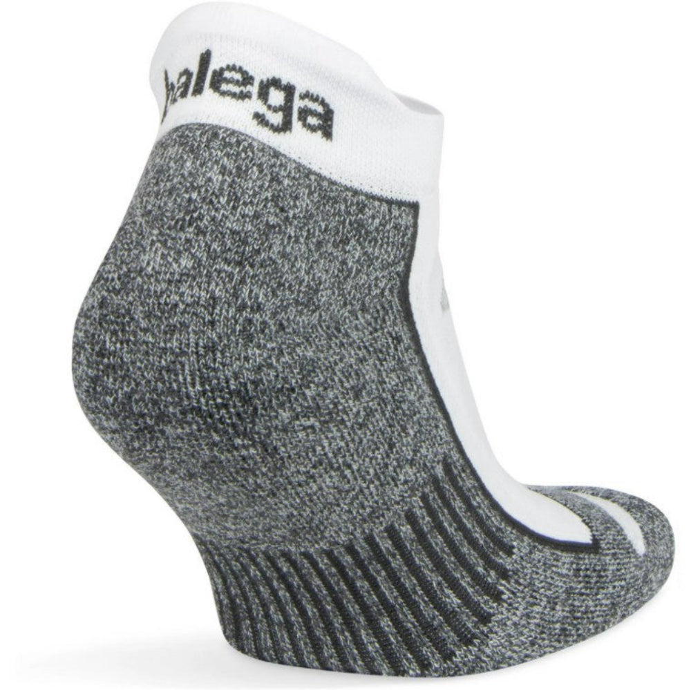 Balega Blister Resist No Show Performance Athletic Running Socks Unisex, White/Grey