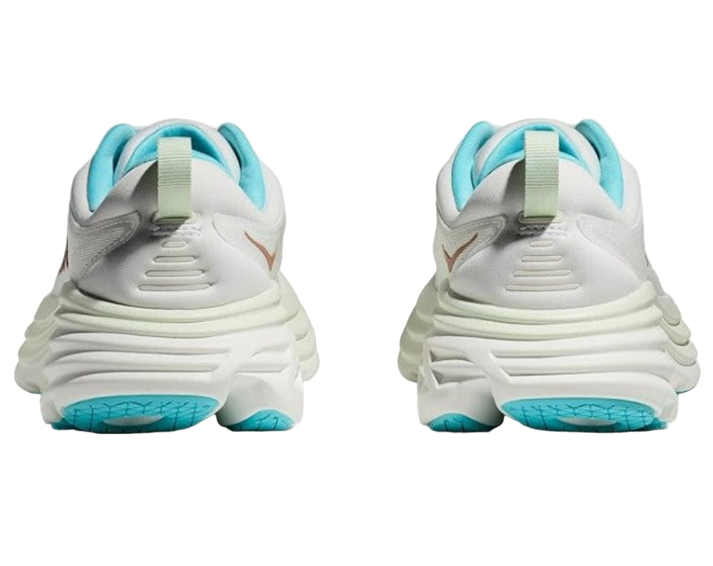 Hoka Women's Bondi 8 Sneaker, Frost/Rose Gold