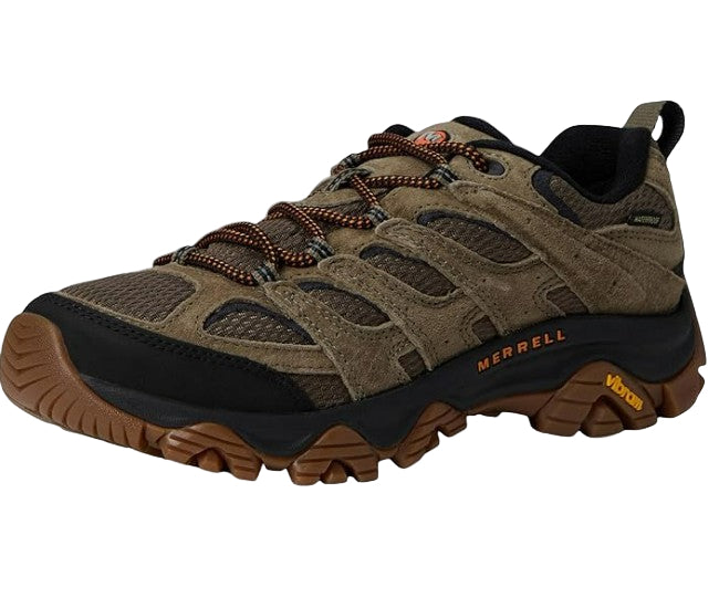 Merrell Men's Moab 3 Waterproof Hiking Shoes, Olive/Gum