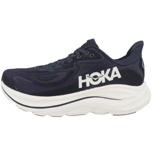 Hoka Clifton 10 Men Cushioned Runing Shoes, NAVY/WHITE