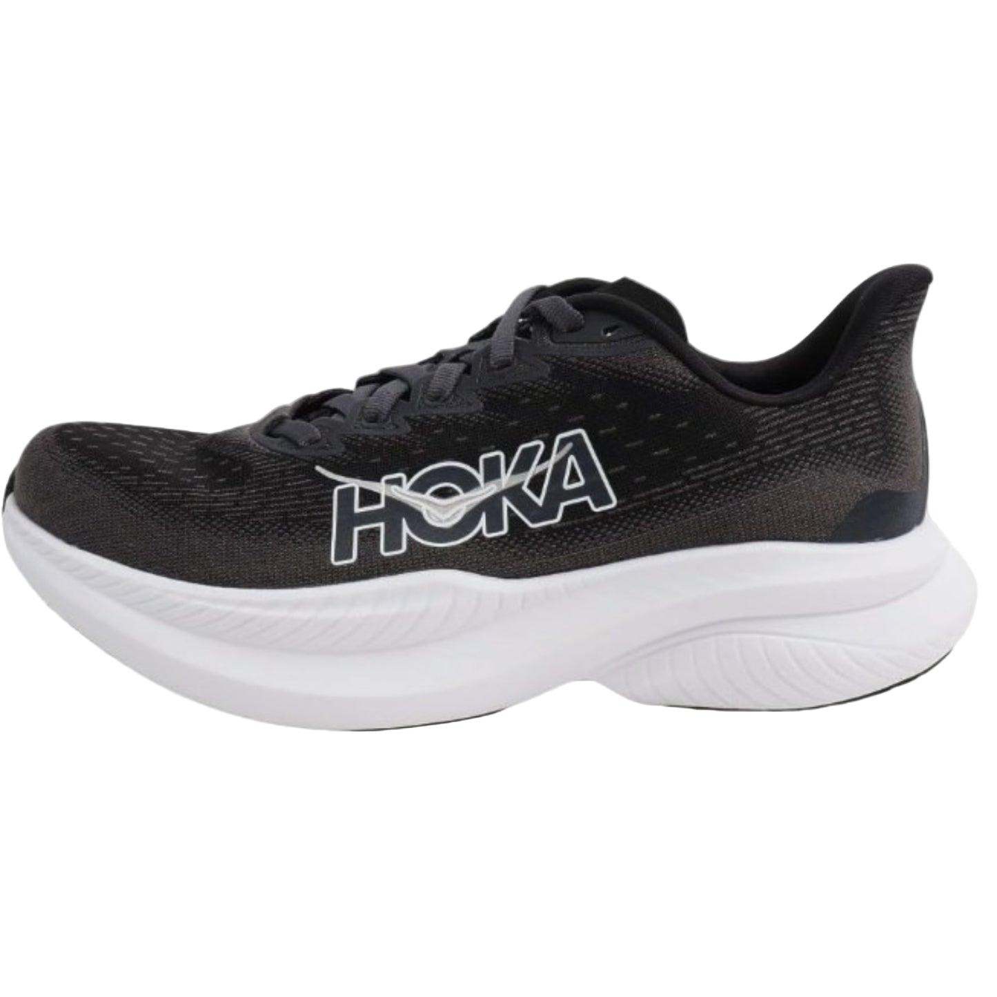 Hoka Mach 6 Women Cushioned Runing Shoes, Black/White