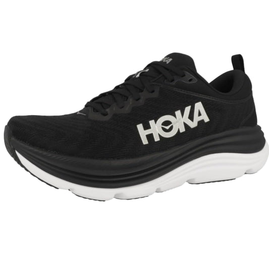 Hoka Gaviota 5 Men Cushioned Runing Shoes, Black/White