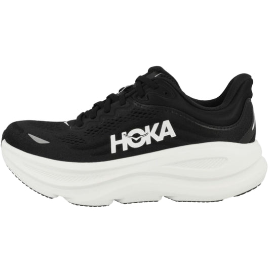 Hoka Bondi 9 cushioned Runing Shoe For Women Black/White