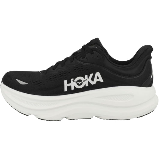 Hoka Bondi 9 cushioned Runing Shoe For Men Black/white