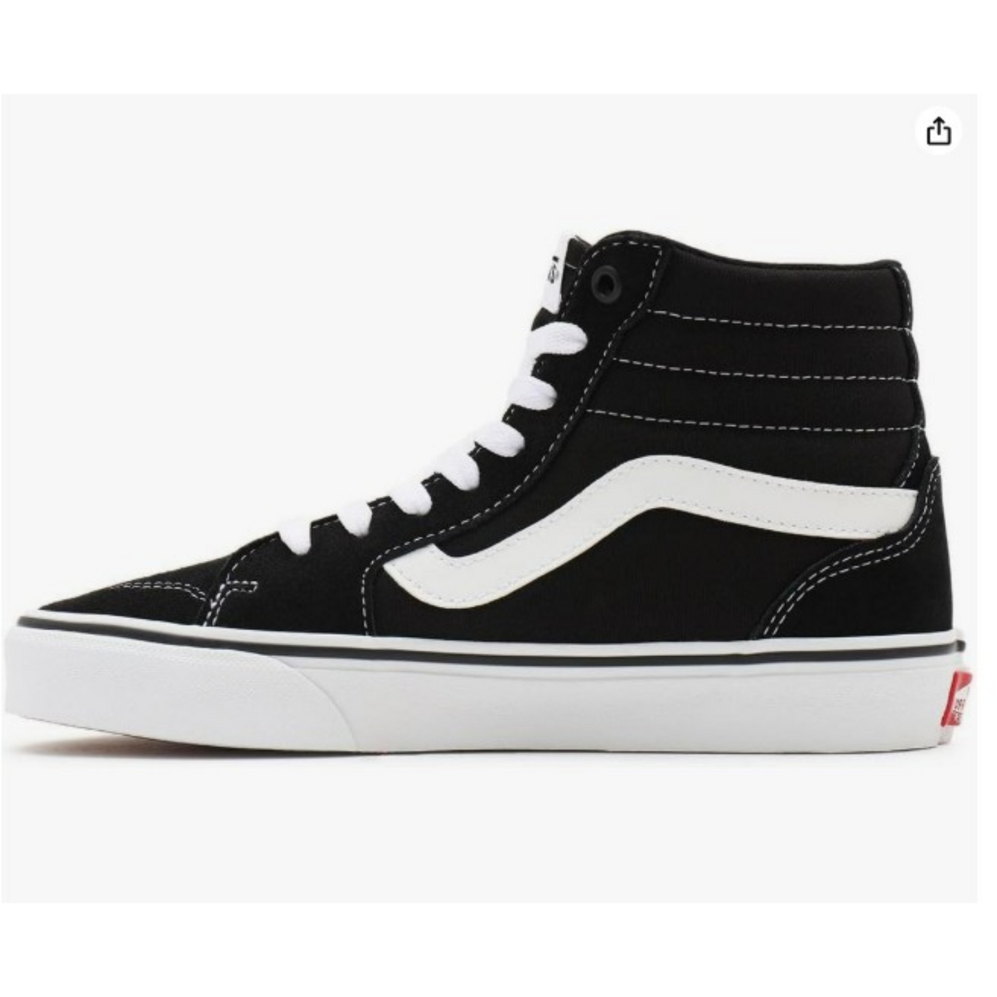Vans Unisex  Hi-Top High-Top Trainers Sneaker, Suede Canvas Black White - Ndoros