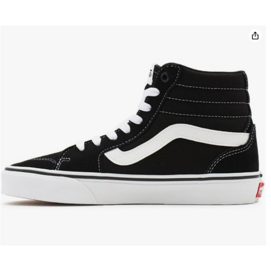 Vans Unisex  Hi-Top High-Top Trainers Sneaker, Suede Canvas Black White - Ndoros
